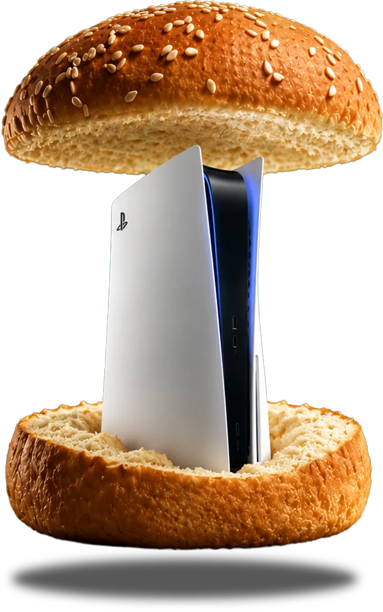 PlayStation 5 egy hamburgerzsemlében